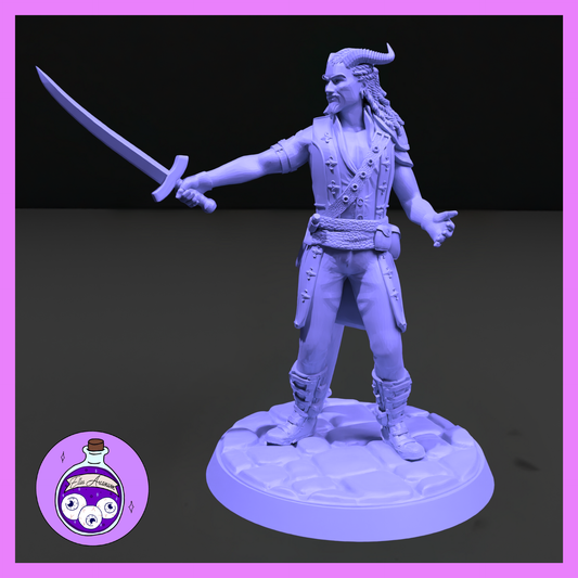 Dungeons & Dragons Mercenary Tiefling Male Miniature