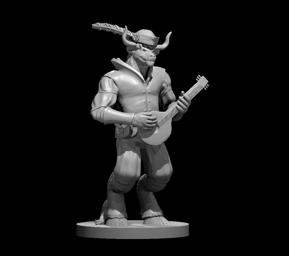 Dungeons & Dragons Minotaur Male Bard Miniature