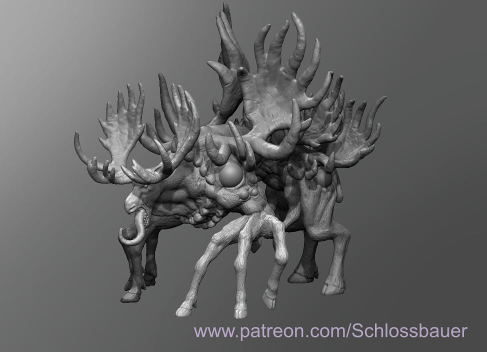 Dungeons & Dragons Mutated Moose Miniature