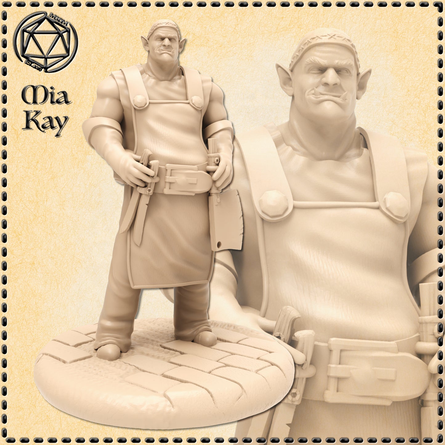 Dungeons & Dragons Orc Butcher Miniature