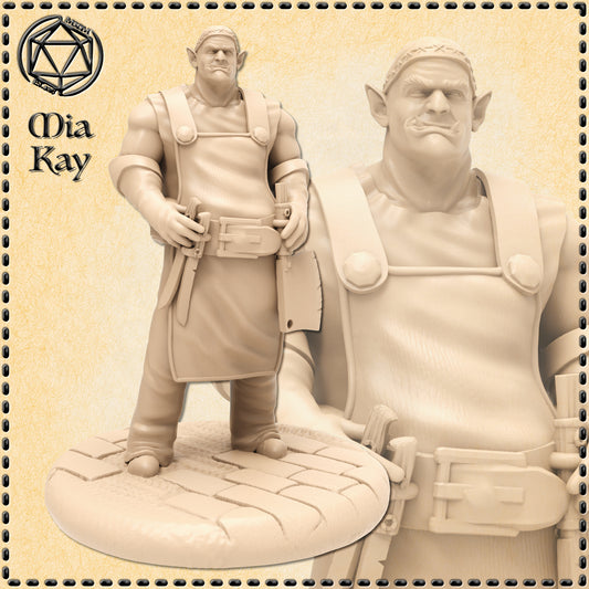 Dungeons & Dragons Orc Butcher Miniature