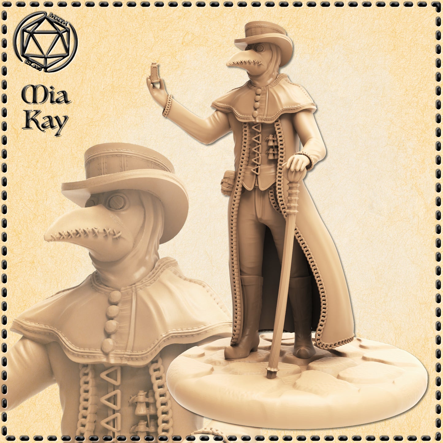 Dungeons & Dragons Plague Doctor Miniature