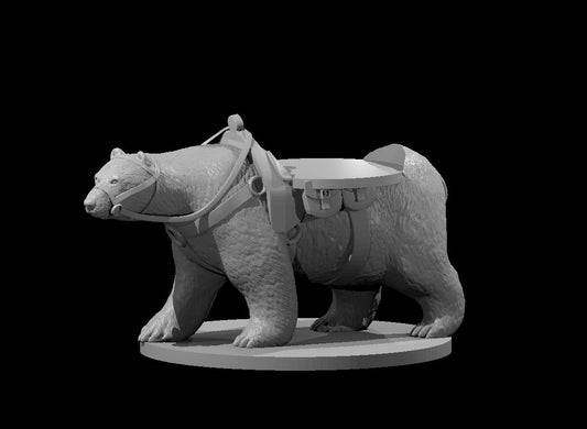Dungeons & Dragons Polar Bear Mount with mini slot Miniature