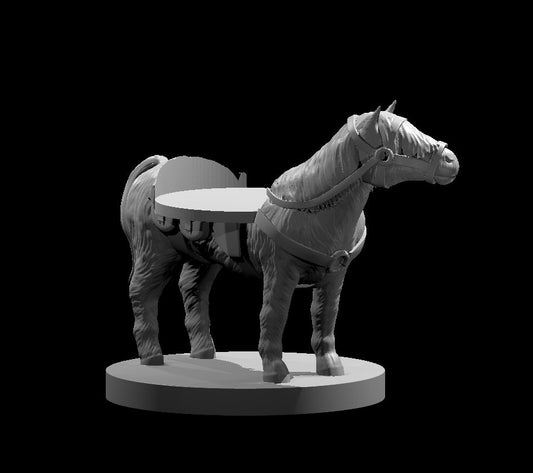 Dungeons & Dragons Pony mount with mini slot Miniature