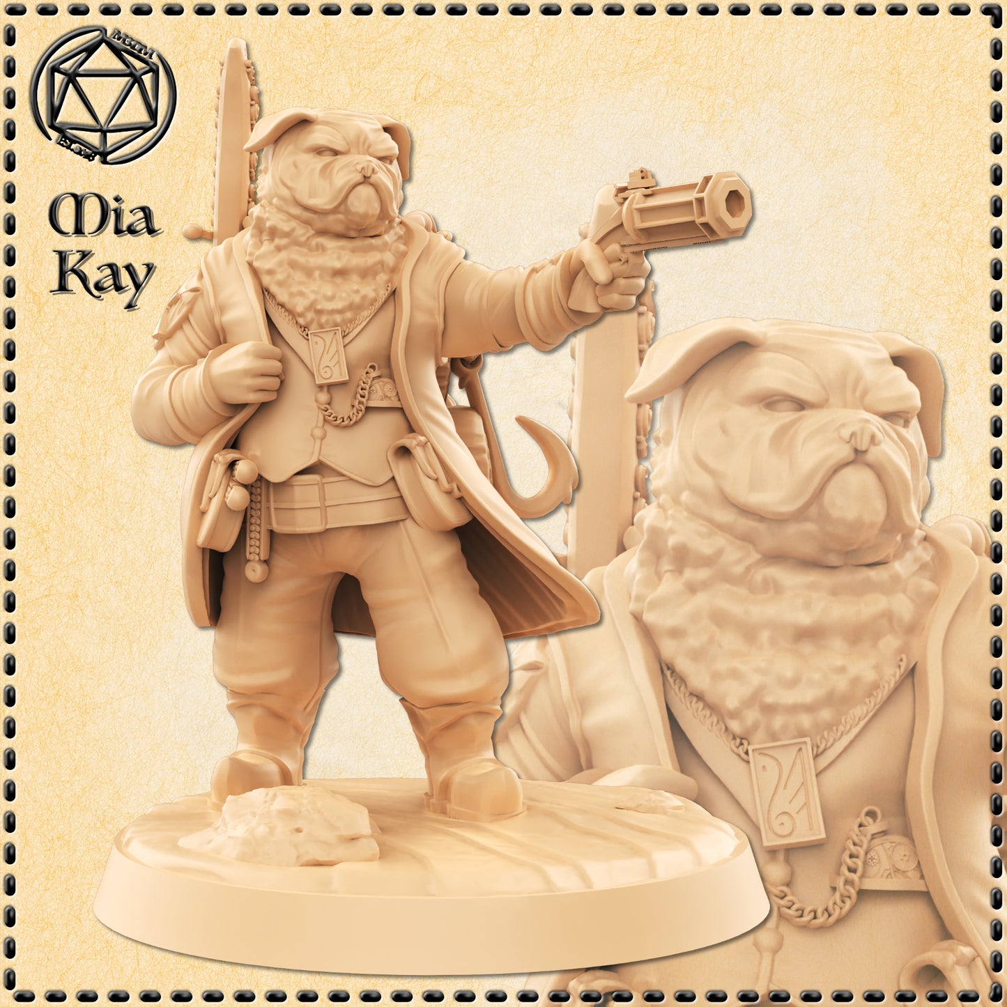 Dungeons & Dragons Pugfolk Gunslinger Miniature