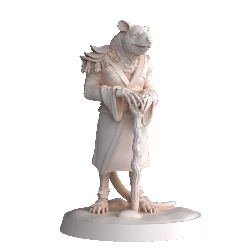 Dungeons & Dragons Ratfolk Monk Miniature