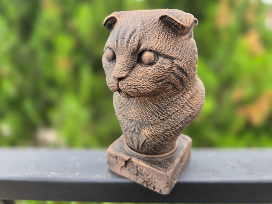 Scottish Fold Cat Bust