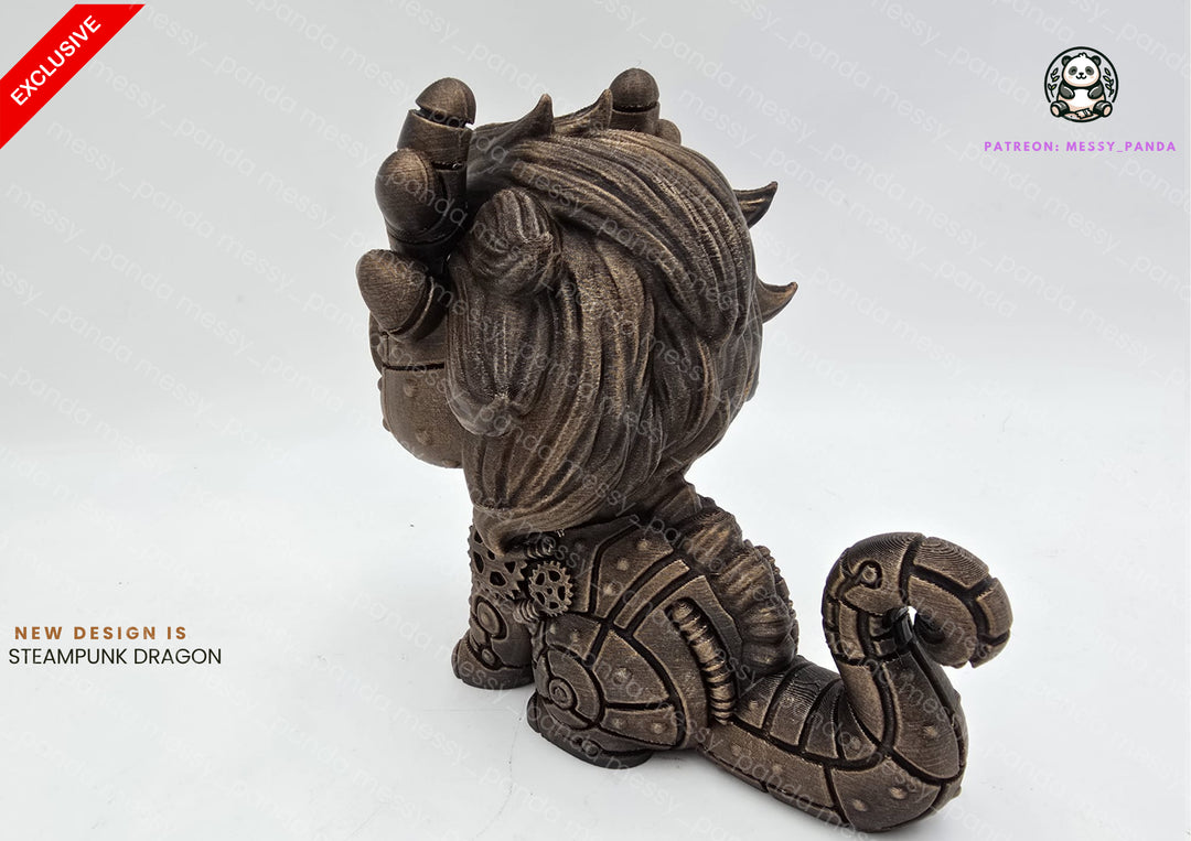 Steampunk Baby Dragon Bust