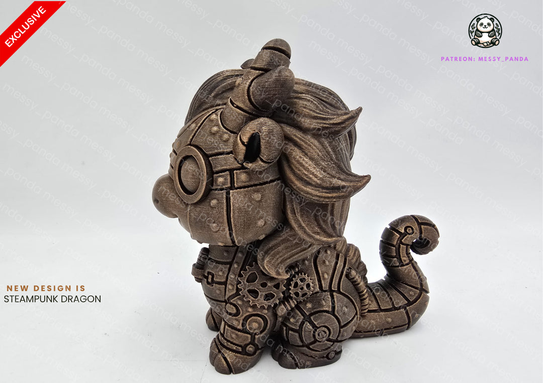 Steampunk Baby Dragon Bust