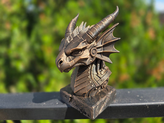 Steampunk Dragon Bust