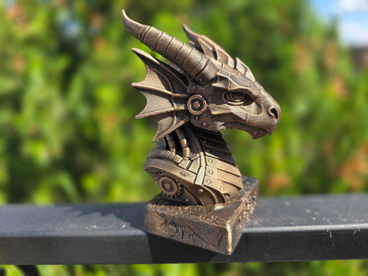 Steampunk Dragon Bust
