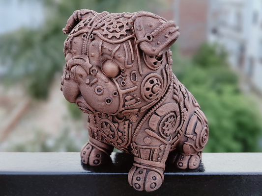 Steampunk English Bulldog Bust