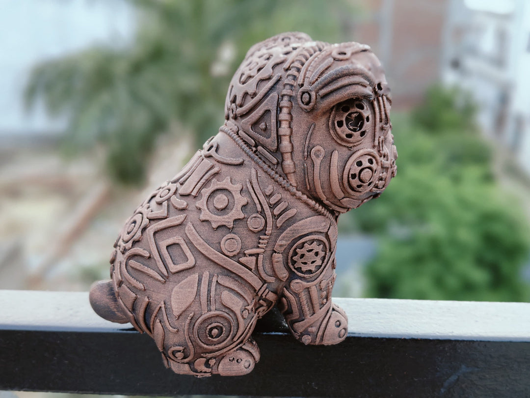 Steampunk English Bulldog Bust