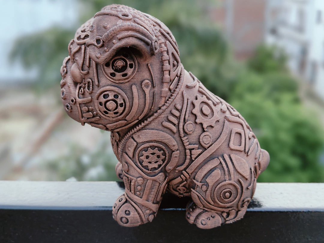 Steampunk English Bulldog Bust