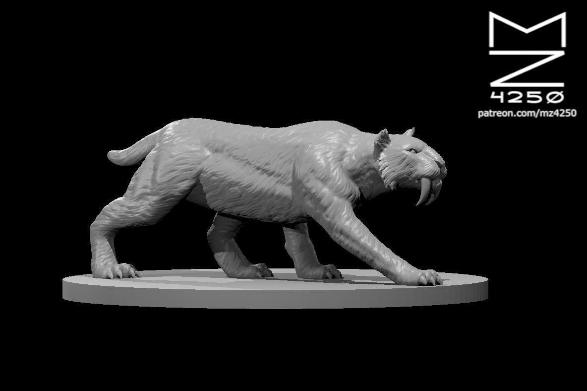Dungeons & Dragons Saber-Toothed Tiger Miniature