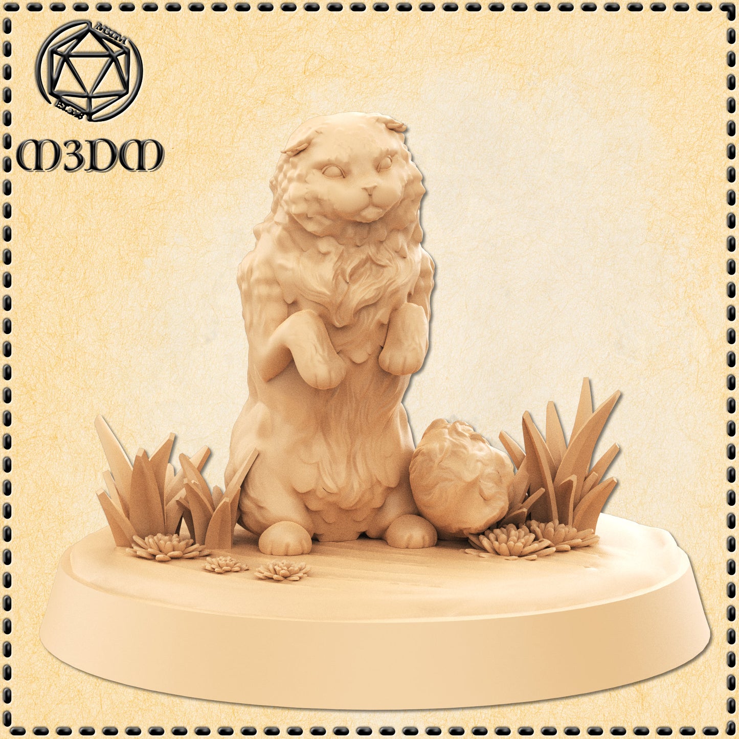 Dungeons & Dragons Scottish Fold Cat Miniature