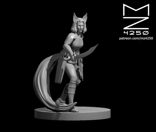 Dungeons & Dragons Shifter Female Rogue Miniature
