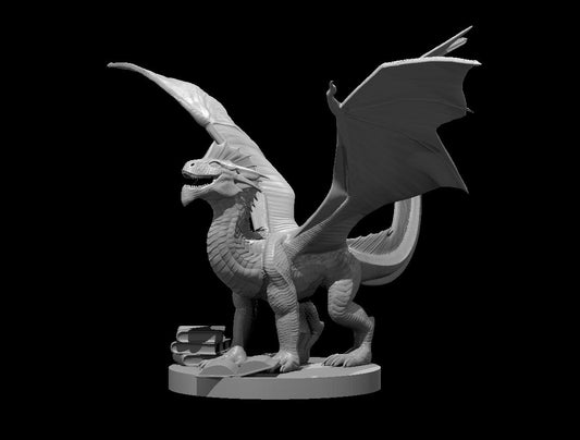 Dungeons & Dragons Silver Dragon Wyrmling Miniature