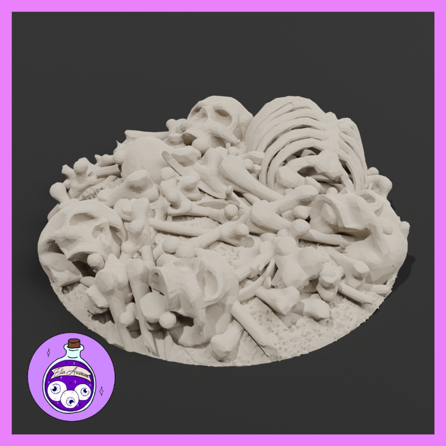 Dungeons & Dragons Skeleton Pile on Dirt Miniature