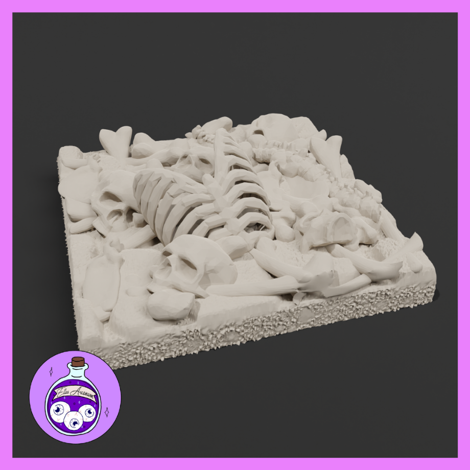 Dungeons & Dragons Skeleton Pile on Stone Miniature