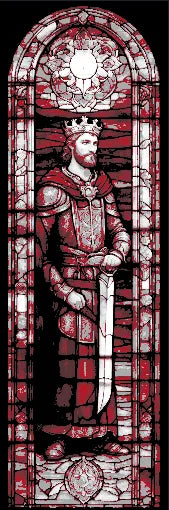 Stained Glass Cathedral Window of the Legend of King Arthur