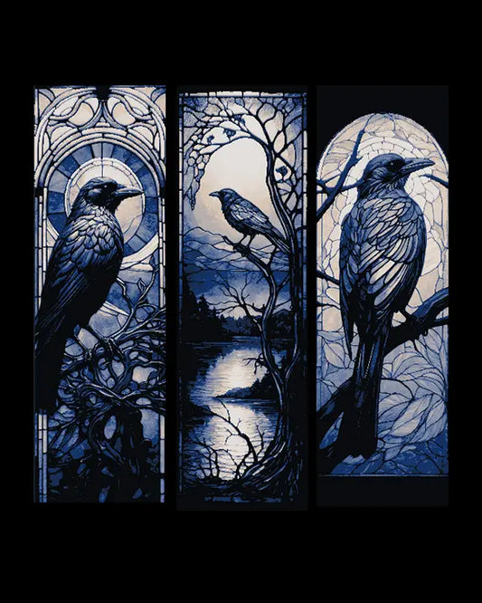 Stained Glass Depictions of the Lone Crow