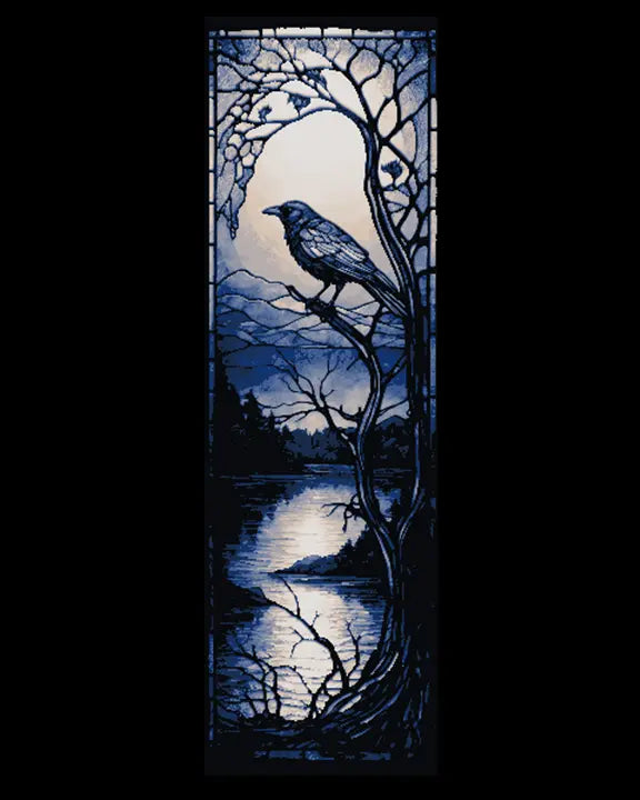 Stained Glass Depictions of the Lone Crow