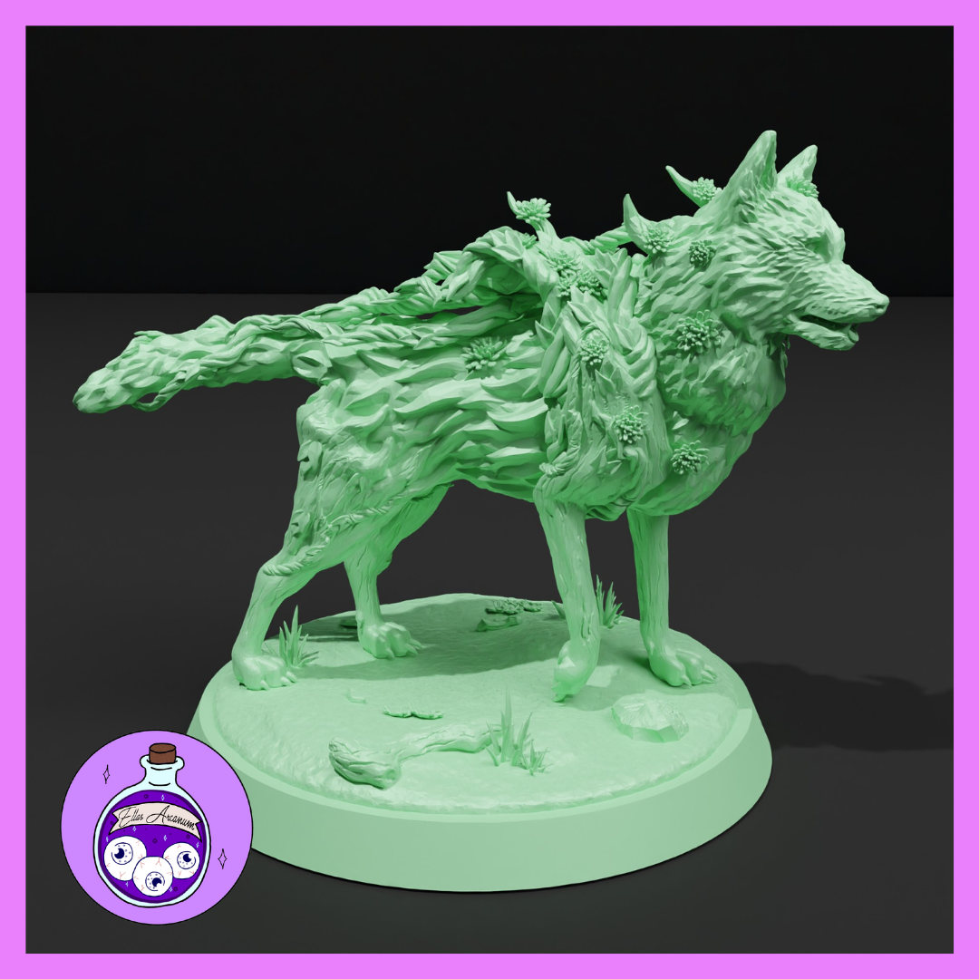 Dungeons & Dragons Forest Spirit Wolf Miniature