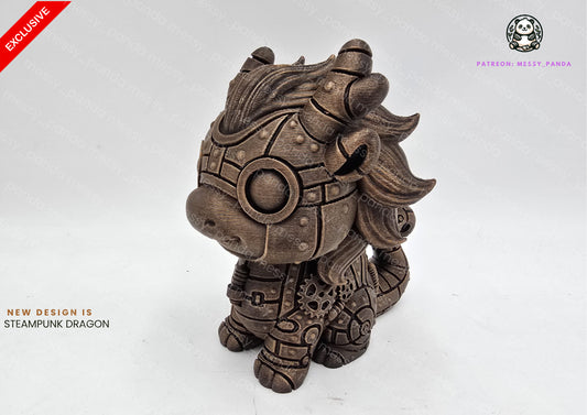 Steampunk Baby Dragon Bust
