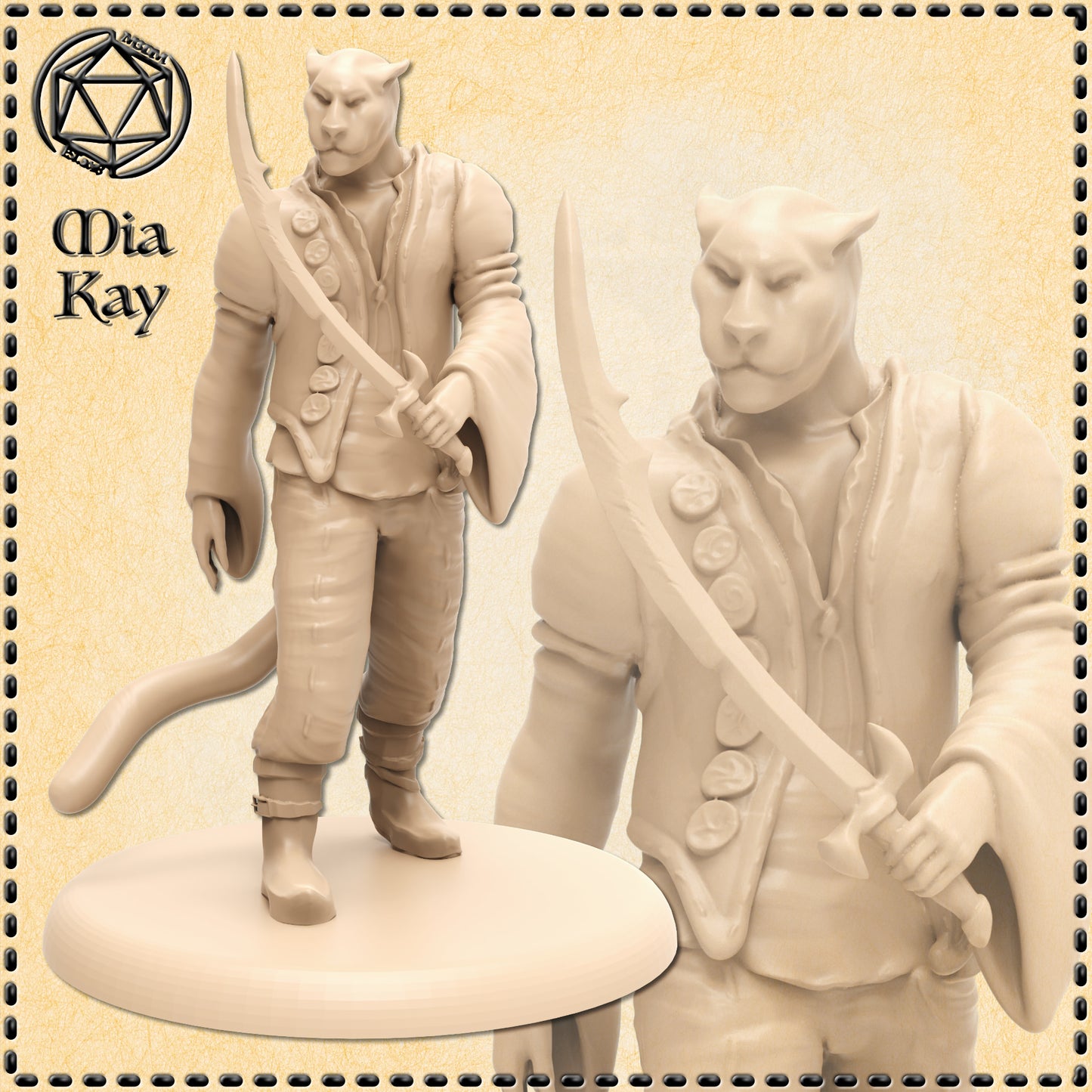 Dungeons & Dragons Tabaxi Sailor Miniature