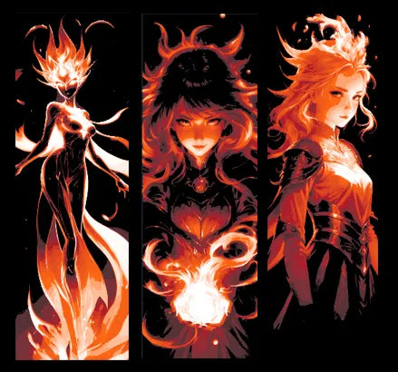 The Fire Elemental and its Master Witch who Conjures and Controls