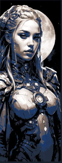 The heroine of the space epic readying her armor for the battle ahead