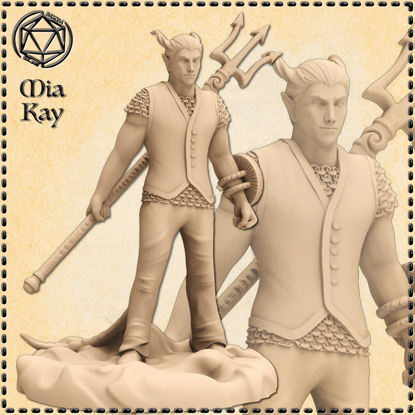 Dungeons & Dragons Tiefling Cleric Miniature