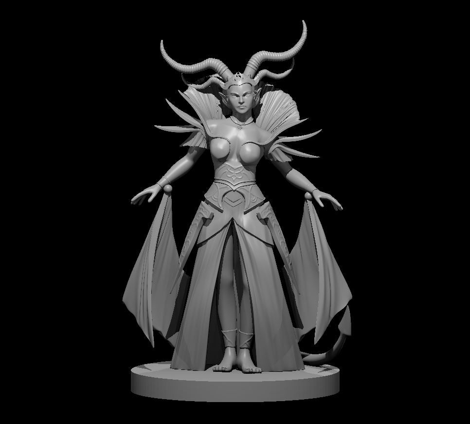 Dungeons & Dragons Tiefling Female Sorceress Miniature