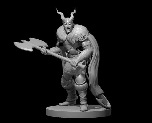 Dungeons & Dragons Tiefling Male Barbarian Miniature