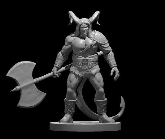 Dungeons & Dragons Tiefling Male Barbarian Miniature