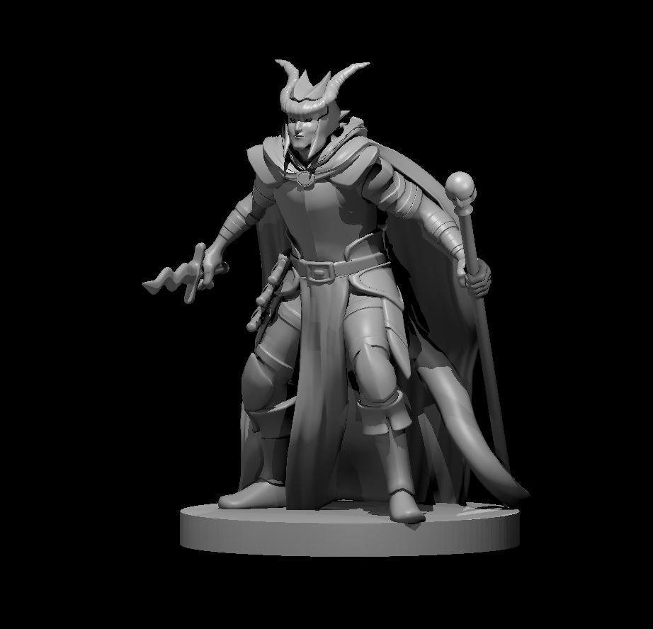 Dungeons & Dragons Tiefling Male Warlock Miniature