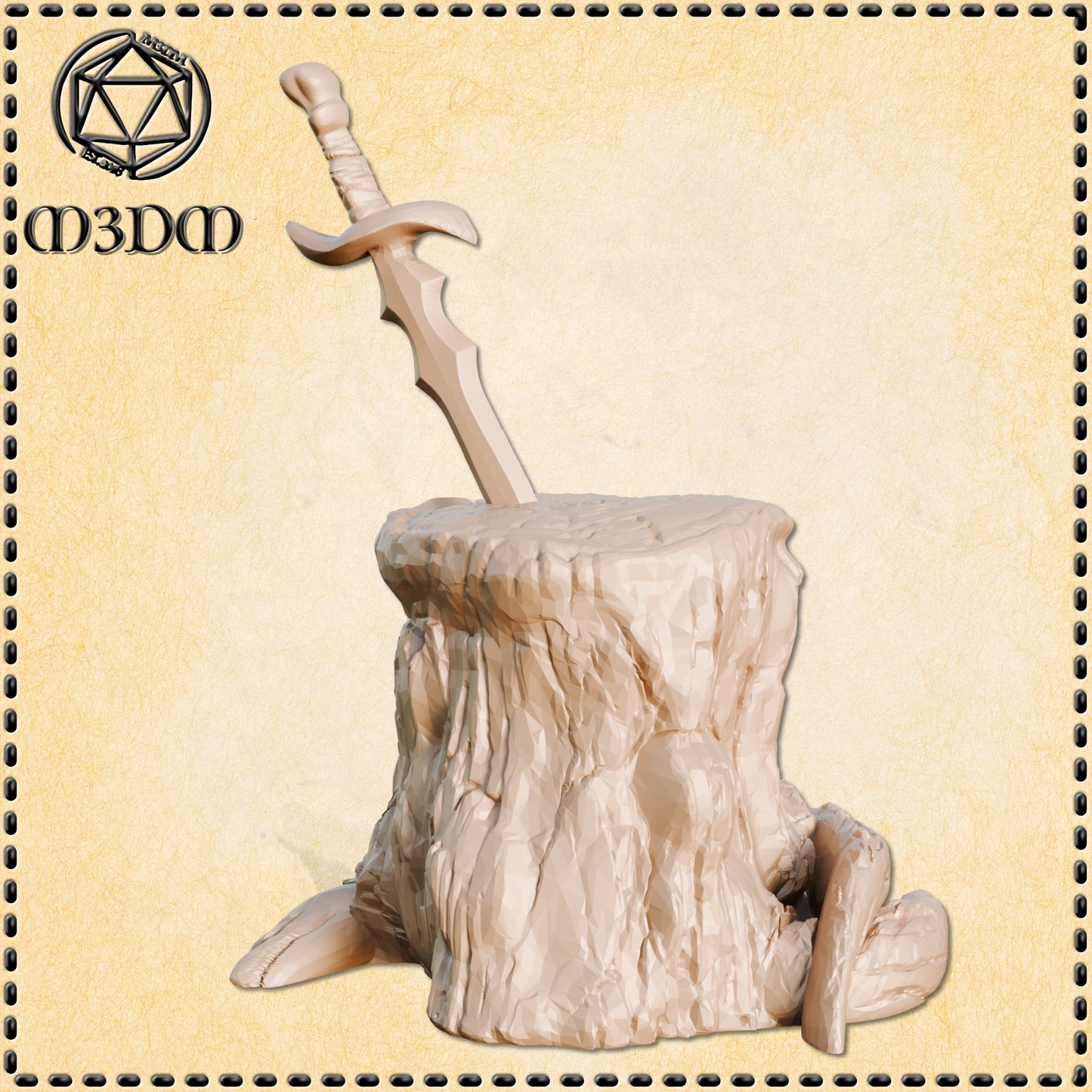 Dungeons & Dragons Tree Stump with Sword Miniature