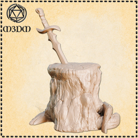 Dungeons & Dragons Tree Stump with Sword Miniature