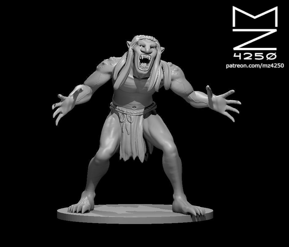 Dungeons & Dragons Troll Miniature