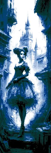 Trying to find beauty in the midst of destruction - Woman in the Blue Dress