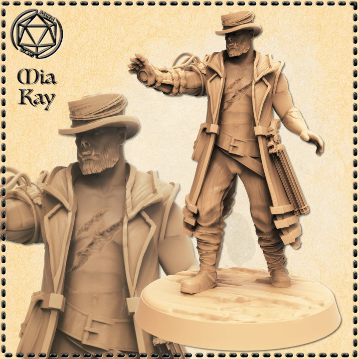 Dungeons & Dragons Half Orc Bounty Hunter Miniature