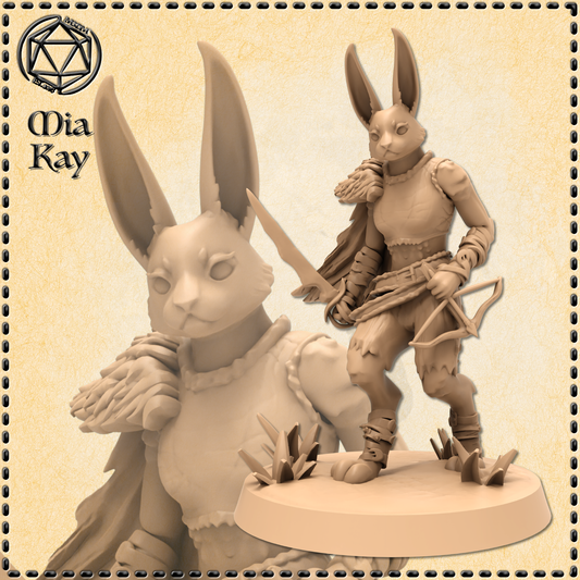 Dungeons & Dragons Rabbitfolk Rogue Miniature
