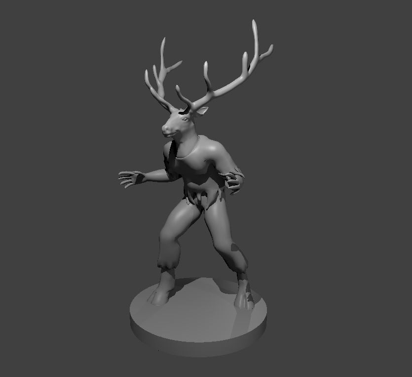 Dungeons & Dragons Were Reindeer Miniature