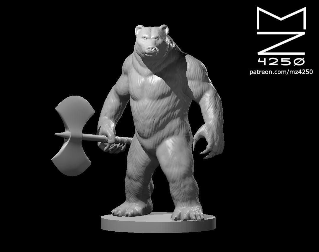 Dungeons & Dragons Werebear Miniature – Borishotch Industries