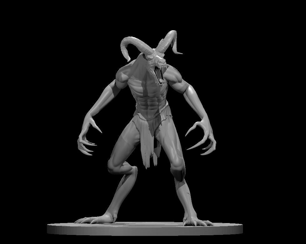 Dungeons & Dragons Winter Horror with ram horns Miniature