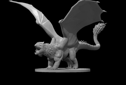 Dungeons & Dragons Young White Dragon Miniature