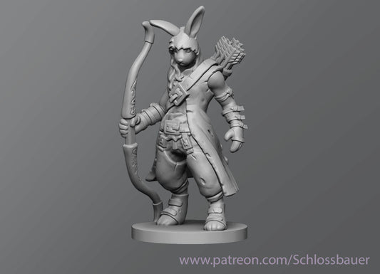 Dungeons & Dragons Rabbit Archer Miniature