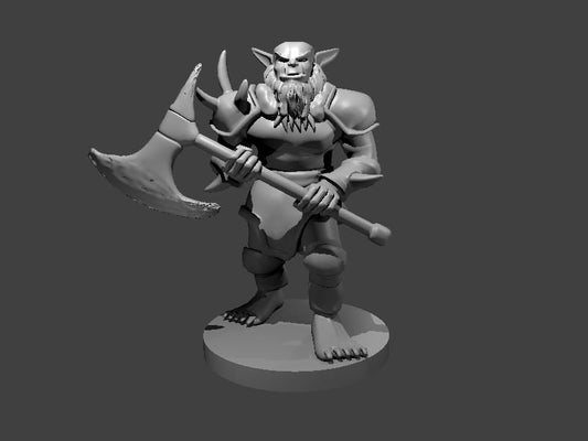 Dungeons & Dragons Bugbear with Axe Miniature